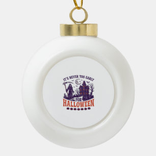 Halloween nicht zu früh Sensenmann Spukhaus Keramik Kugel-Ornament