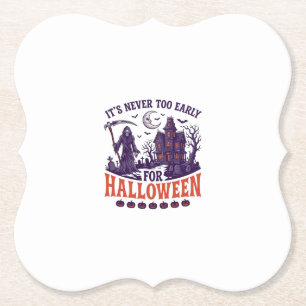 Halloween nicht zu früh Sensenmann Spukhaus Untersetzer