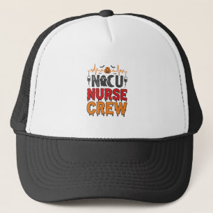 Halloween NICU Krankenschwester Crew Vintage-Typog Truckerkappe