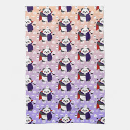 Halloween Niedlich Baby Panda Dracula Vampire Geschirrtuch