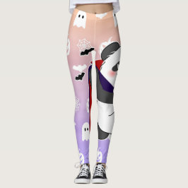 Halloween Niedlich Baby Panda Dracula Vampire Leggings