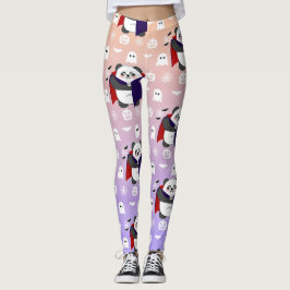 Halloween Niedlich Baby Panda Dracula Vampire Leggings