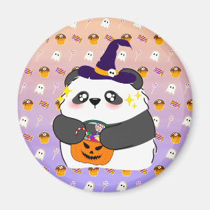Halloween Niedlich Baby Panda Trick oder Treat Magnet