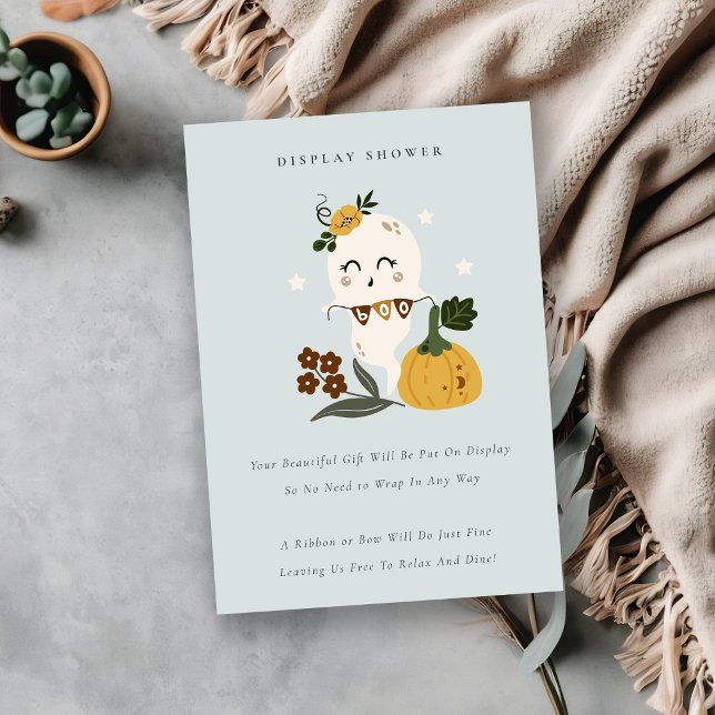 Halloween Niedlich Blue Ghost Boo Display Kinderdu Begleitkarte (Von Creator hochgeladen)