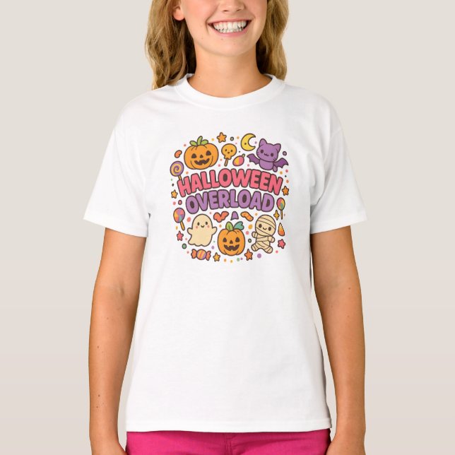 Halloween Niedlich Candy Overload Unisex Männchen T-Shirt (Vorderseite)