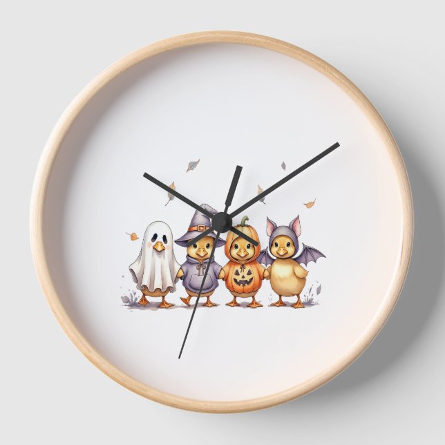 Halloween Niedlich Ducklings Kostüm Uhr (Vorderseite)