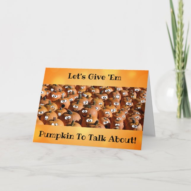 Halloween Niedlich Funny Pumpkin Herbst Herbst Karte (Vorderseite)