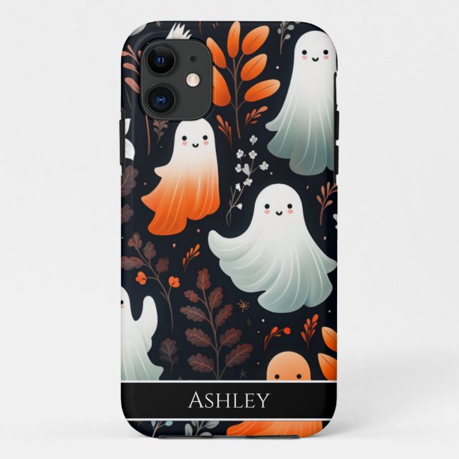 Halloween Niedlich Ghost Boho Personalisiert Case-Mate iPhone Hülle (Rückseite)