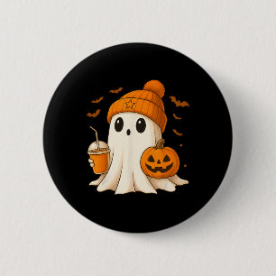 Halloween Niedlich Ghost Drink Pumpkin Men Women H Button