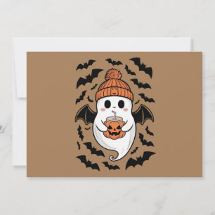 Halloween Niedlich Ghost Fall Spooky Saisongeschen Einladung