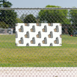 Halloween, Niedlich Ghost Grau, Trick oder Treat, Banner