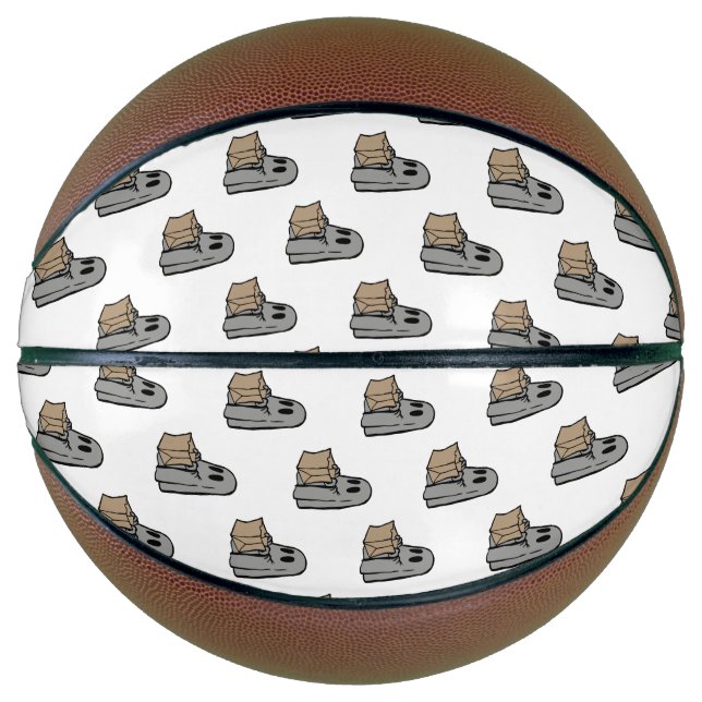 Halloween, Niedlich Ghost Grau, Trick oder Treat,  Basketball (Vorderseite)