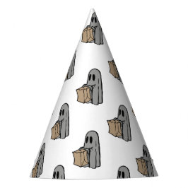 Halloween, Niedlich Ghost Grau, Trick oder Treat, Partyhütchen