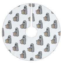 Halloween, Niedlich Ghost Grau, Trick oder Treat,