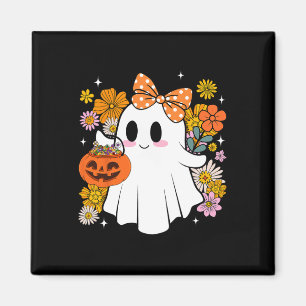 Halloween Niedlich Ghost Vintager Blumenstrauß ode Magnet