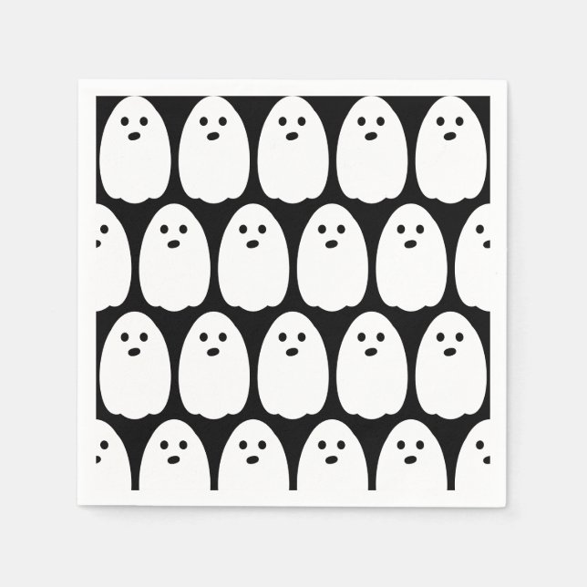Halloween Niedlich Ghosts Party Serviette (Vorderseite)