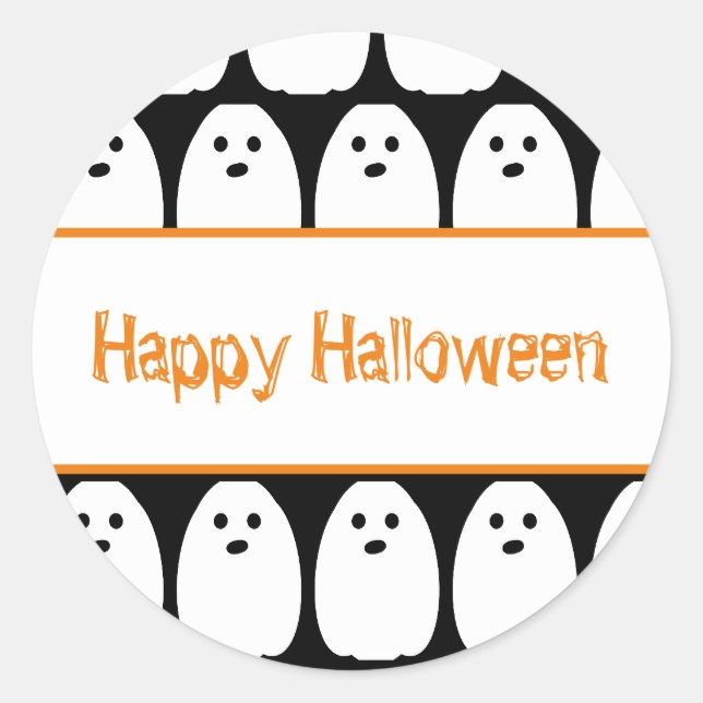 Halloween Niedlich Ghosts Runder Aufkleber (Vorderseite)