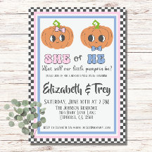 Halloween Niedlich Groovy Pumpkin Gender-Offenbaru