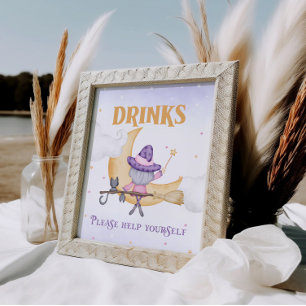 Halloween Niedlich Hexe Geburtstagsgetränke Bar Si Poster