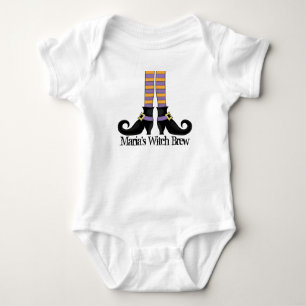 Halloween Niedlich Hexe Whimsical Shoes Funny Baby Strampler