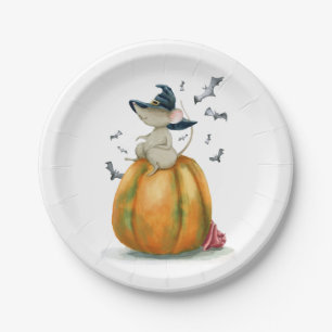 Halloween Niedlich Hexenmäuse Pappteller