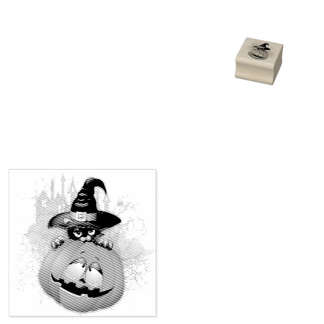 Halloween Niedlich Kitty Hexe und Kürbisfreund Gummistempel (Stempel)