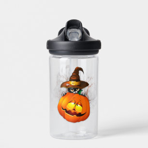 Halloween Niedlich Kitty Hexe und Kürbisfreund Trinkflasche