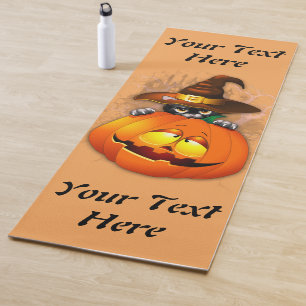 Halloween Niedlich Kitty Hexe und Kürbisfreund Yogamatte