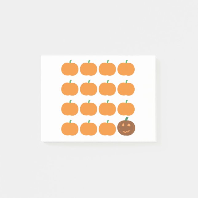 Halloween-Niedlich-Kürbispatch Post-it Klebezettel (Vorderseite)