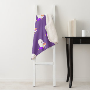 Halloween Niedlich Little Ghost und Leckereien Sherpadecke