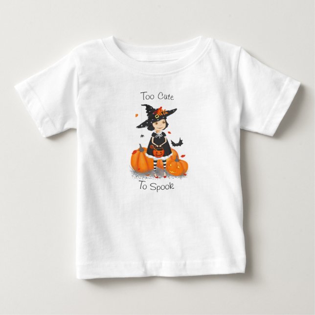 Halloween Niedlich Little Hexe Baby T-shirt (Vorderseite)