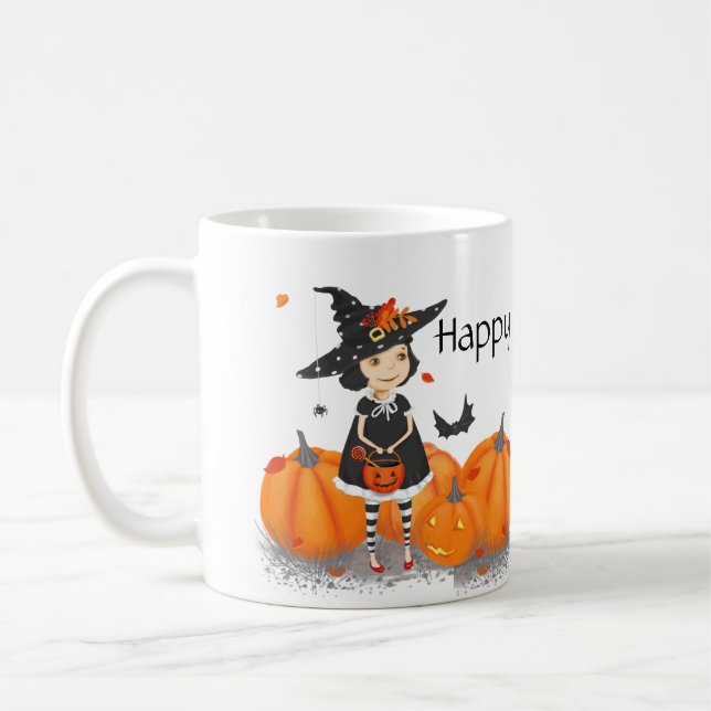 Halloween Niedlich Little Hexe Kaffeetasse (Links)