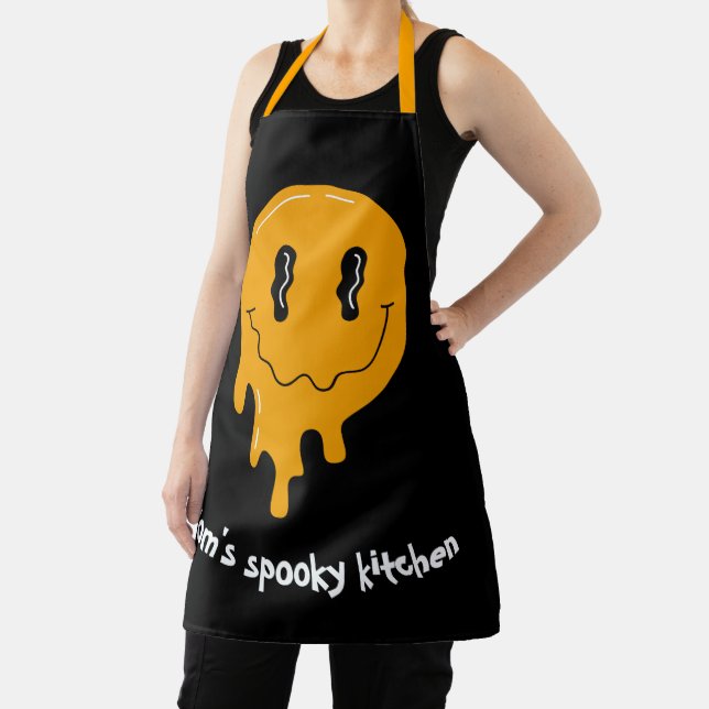 Halloween Niedlich Orange Ghost ☜ Custom Schürze (InSitu)