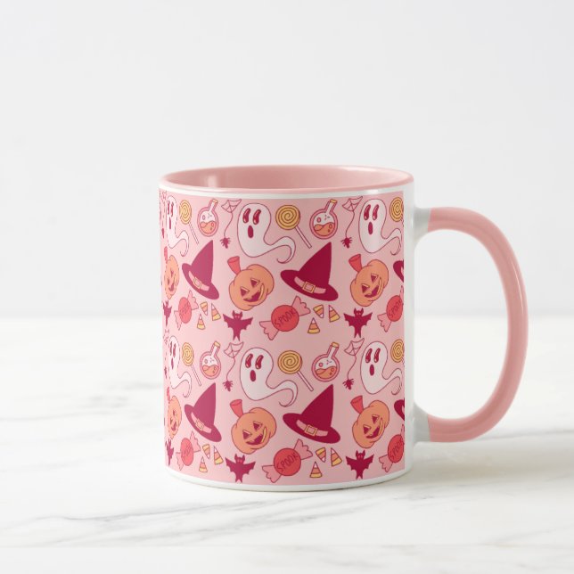 Halloween Niedlich Pastel Pink Girl Tasse (Rechts)