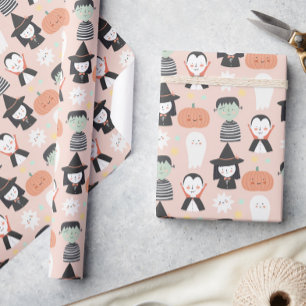 Halloween Niedlich Spooky-Geschenk Geschenkpapier