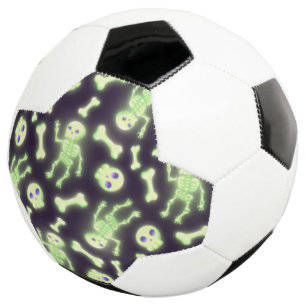 Halloween Niedlich Spooky glühende Skelettknochen  Fußball