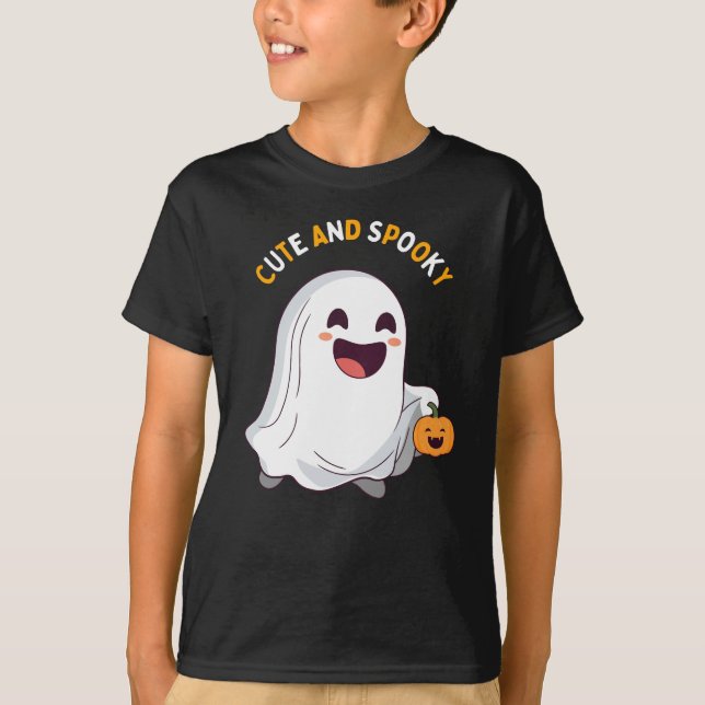 Halloween Niedlich & Spooky T-Shirt (Vorderseite)