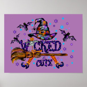 Halloween Niedlich Wicked Witz Poster