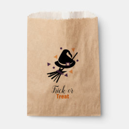 Halloween Niedlich Witch Hat & Broom Confetti Geschenktütchen