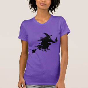 Halloween Niedliche Beängstigende Schwarze Hexe Li T-Shirt