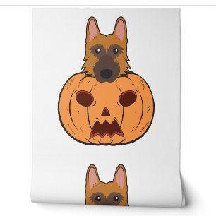 Halloween-Niedliche deutsche Hirten stecken in ein Tapete
