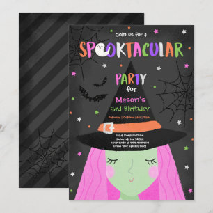 Halloween Niedliche Hexengeburt-Party Spooktacular Einladung