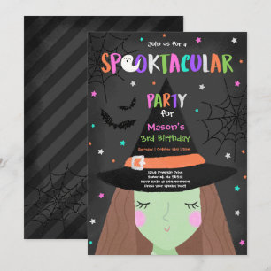 Halloween Niedliche Hexengeburt-Party Spooktacular Einladung