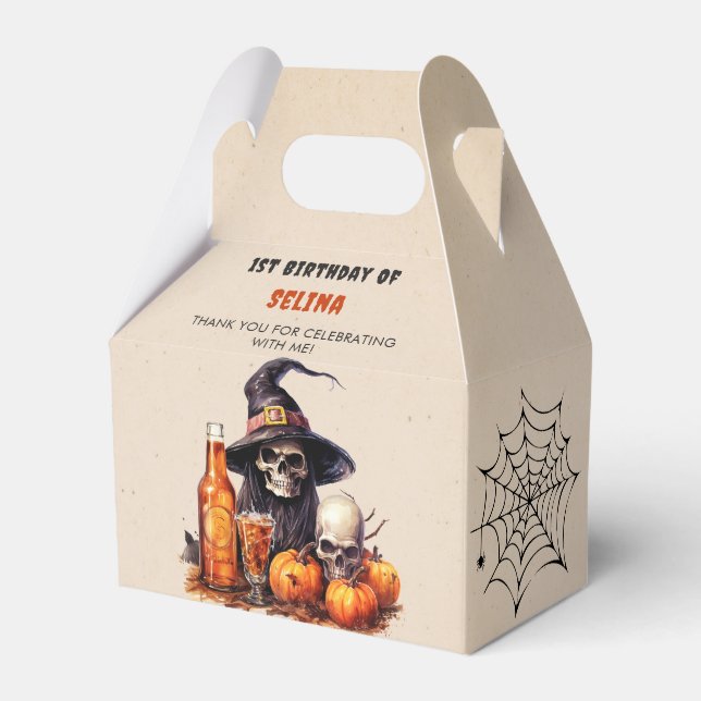 Halloween Niedliche Hexenkiste Gastgeschenk Geschenkschachtel (Vorderseite)