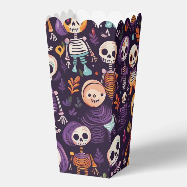 Halloween-niedliche Skelette Geschenkschachtel (Vorderseite)