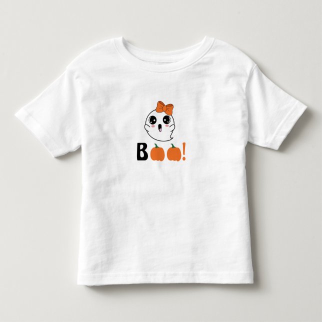 halloween niedliche und fliegend spukköpfige Gange Kleinkind T-shirt (Vorderseite)