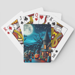 Halloween Niedliche und gruselige Spielkarten