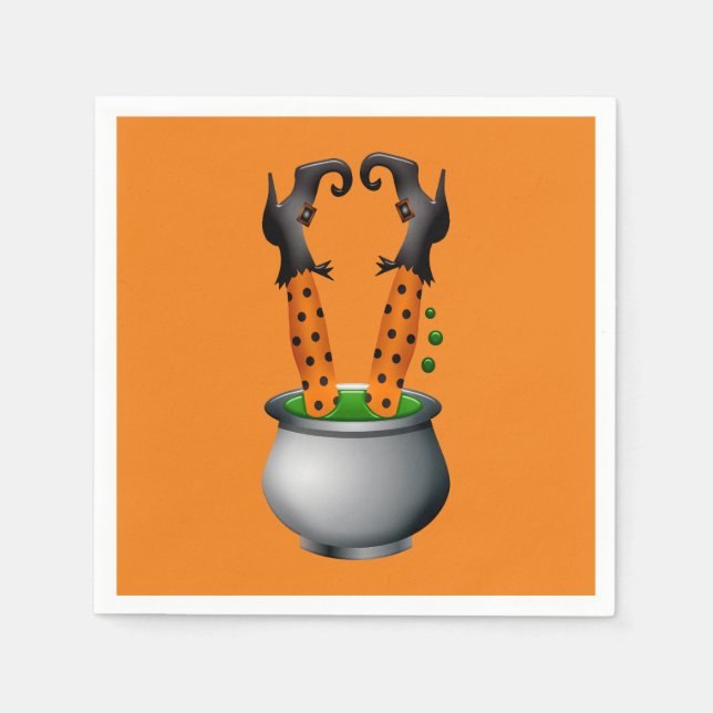 Halloween niedliche Witze Serviette (Vorderseite)