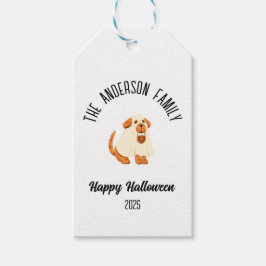 Halloween Niedlicher Hundeghost Kostüm Personalisi Geschenkanhänger