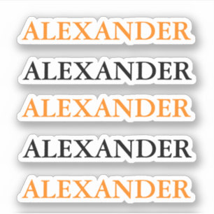 Halloween Niedlicher Kids Name für School Orange Aufkleber